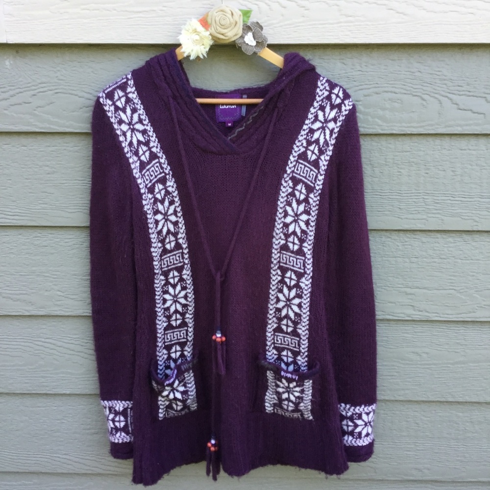 Anthropologie Lulumari Purple Sweater
